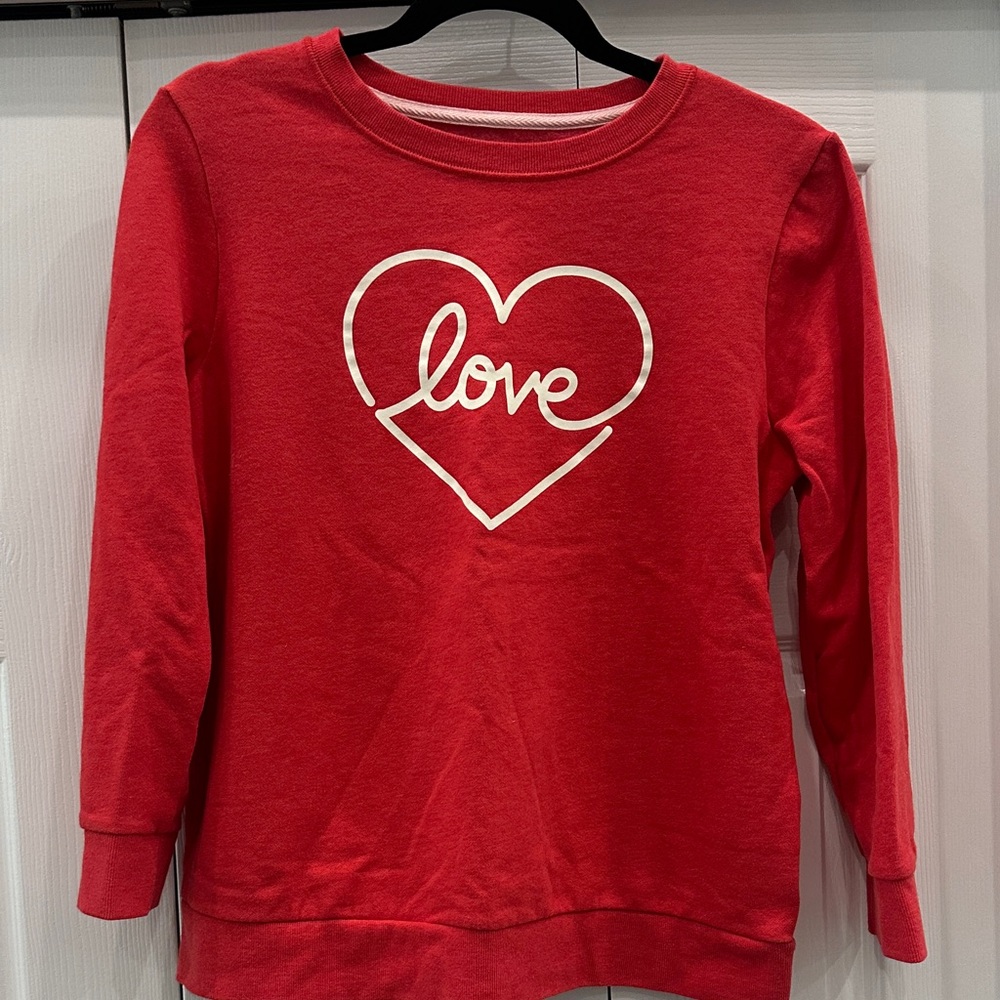 Cat & Jack Red Heart Love Sweatshirt